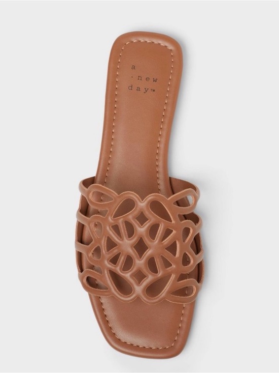 a new day Shoes - A New Day Women's Cognac Cutout Slide Sandal
